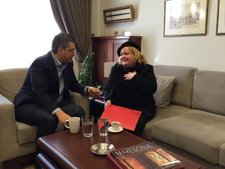 ΣΥΝΑΝΤΗΣΗ ΤΟΥ ΠΕΡΙΦΕΡΕΙΑΡΧΗ ΚΕΝΤΡΙΚΗΣ ΜΑΚΕΔΟΝΙΑΣ ΑΠΟΣΤΟΛΟΥ ΤΖΙΤΖΙΚΩΣΤΑ ΜΕ ΤΗΝ ΕΠΙΚΕΦΑΛΗΣ ΤΗΣ ΑΝΑΣΚΑΦΗΣ ΣΤΗΝ ΑΜΦΙΠΟΛΗ ΣΕΡΡΩΝ ΚΑΤΕΡΙΝΑ ΠΕΡΙΣΤΕΡΗ